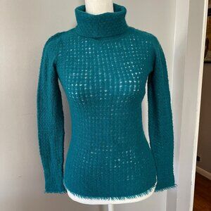 Teal Sol Alpaca Turtleneck Sweater